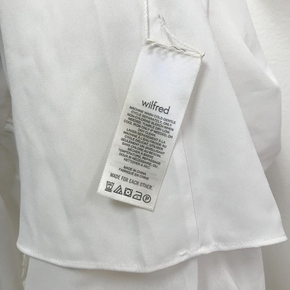 Aritzia Wilfred Tempest Chiffon Midi Grace Dress Women's M $168 Minimalist - Picture 3 of 5